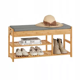    Panca con contenitore SoBuy 90 x 45 x 30 cm, tonalità del grigio