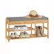  Panca con contenitore SoBuy 90 x 45 x 30 cm, tonalità del grigio