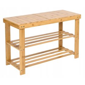    PANCA IN BAMBÙ CON RIPIANI ARMADIO PER L'INGRESSO BAGNO LIBRERIA II