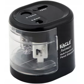  Affilatore elettrico doppio con contenitore Eagle nero