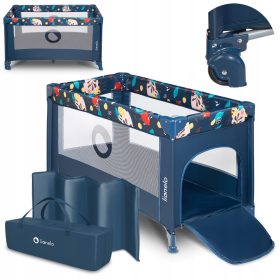    Lettino da viaggio Lionelo 125 x 65 cm, tonalità giallo e oro