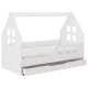  Letto giocattolo in legno LETTO SINGOLO 84 x 164 cm bianco
