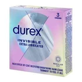    Preservativi Durex Invisible ulteriormente idratati, 3 pezzi sottili
