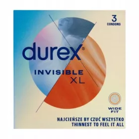  Preservativi Durex Invisible Extra Large, 3 pezzi