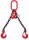 Braca a catena 2C 8-8 dor = 2,8 T, lunghezza 2,5 M SKR