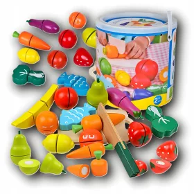  Set da taglio in legno per frutta e verdura con velcro