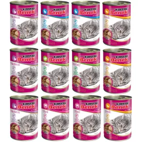    Super Benek per gatti Bocconcini Mix di Gusti 12x415g Bocconcini di gatto senza cereali