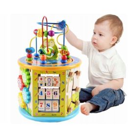  SCATOLA DI LEGNO CUBO EDUCATIVO 8in1 SORTER