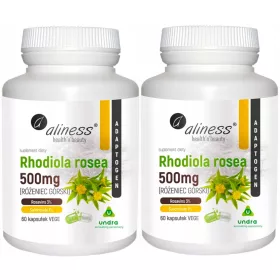   Supplemento di Rhodiola rosea (Rodiola rosa) Doppia Standardizzazione - 60 Capsule VEGE