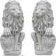  Figure da giardino in cemento Set di sculture di leoni Stemma