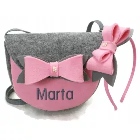    Borsa per bambini Tomasz Siekański Sfumature di rosa, Sfumature di grigio e argento, Multicolor