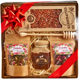    CESTINO REGALO tè cioccolato miele onomastico regalo compleanno fine anno