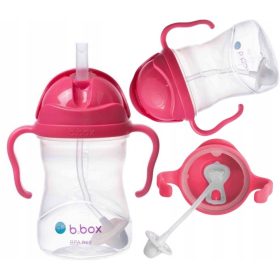  B.Box BB00502 bottiglia con cannuccia, 240 ml, lampone