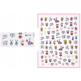 ADESIVI PER UNGHIE VARIOPINTE CON EMOZIONI DEL FUMETTO