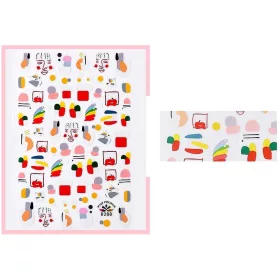  ADESIVI PER UNGHIE VARIOPINTE CON EMOZIONI DEL FUMETTO