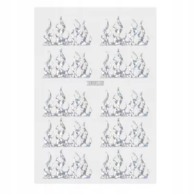  ADESIVI PER UNGHIE FIAMMA ARGENTO HOLO 3287-2