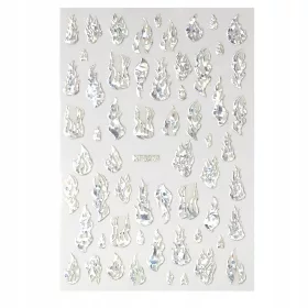  ADESIVI PER UNGHIE FIAMMA ARGENTO HOLO 3286-2