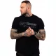  T-SHIRT NERA DA UOMO TRASPIRANTE E CONFORTEVOLE PER L'ALLENAMENTO IN PALESTRA - GymBeam L