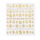  ADESIVI PER UNGHIE DOLLARI ORO DP672