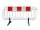 Barriera separatrice in PVC bianco, barriera U20