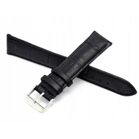  Cinturino per orologio 22MM NERO Pelle Coccodrillo