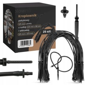  Gocciolatore dritto con inserto e tubo da 50 cm