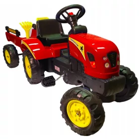  Trattore a pedali con rimorchio + targa