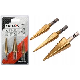 YATO SET DI 3 PUNTE A GRADINI CONICI