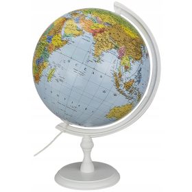    Globo 320mm ILLUMINATO 2in1 BIANCO PIEDE LEGNO, + applicazione, bianco bianco