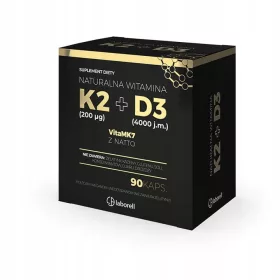   Integratore di Vitamina K2 MK-7 e D3 - Laborell, 90 capsule vegetali