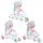 Pattini a rotelle Croxer Inez 3in1, bianchi, turchesi e rosa, taglie 30-33