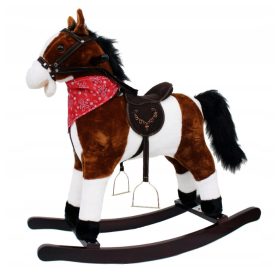    Cavallo a dondolo interattivo StartBaby, marrone scuro, 74x28x78 cm