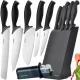 Set 5 Coltelli da Cucina Fiskars con Blocco e Affilacoltelli, Manico Ergonomico