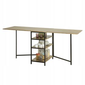    SoBuy Tavolo da cucina rettangolare in faggio scuro 60 x 180 x 77 cm