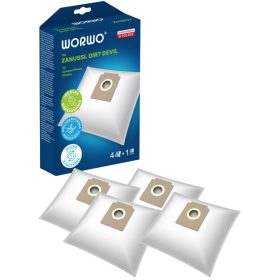    4 SACCHETTI PER ASPIRAPOLVERE ZELMER DOT VC 1002.0 EK XS 01Z011 ZMB07 WORWO