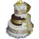 Set Regalo di Asciugamani Eleganti a Forma di Torta - Ideale per Matrimoni e Anniversari