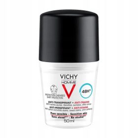 Vichy Homme Antitraspirante 48h, No Tracce su Abiti, 50 ml