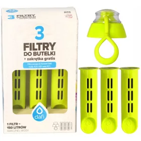   Inserto filtro Dafi per bottiglia Soft Solid, verde lime, clic, 3 pz.