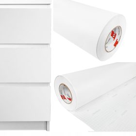    Adesivo pellicola per mobili, colore: bianco opaco, larghezza: 100 cm