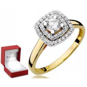  ANELLO IN ORO CON DIAMANTI 0.50CT INCISIONE 585