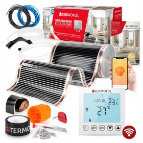    KIT PELLICOLA RISCALDANTE INFRAROSSI, potenza 140W, area 50cm. 12m² + Wi-Fi