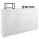  Cassettiera moderna Mobene 160 x 40 x 98 cm bianco opaco