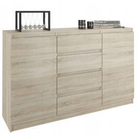    Cassettiera moderna Mobene 160 x 40 x 98 cm, rovere Sonoma opaco