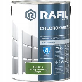   Smalto clorurato Rafil per metallo, 5 l, tonalità verde, lucido
