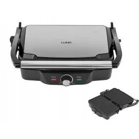    Contatto, panini, pieghevole, grill elettrico tradizionale Lund 67458 argento/grigio 1600 W