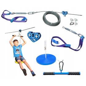 Set discesa su corda Zipline 35m fi 8mm professionale