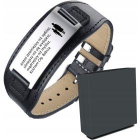  BRACCIALE DA UOMO IN PELLE INCISA PER NIPOTE