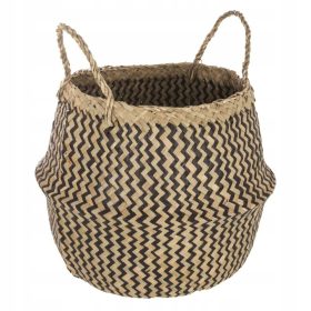    Portabiancheria da terra Atmosphera 28l, colore nero, sfumature di marrone e beige