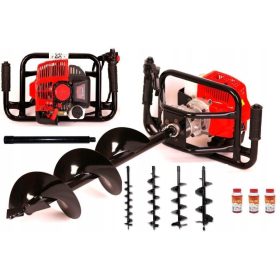   Impianto di perforazione a coclea a benzina 7KM + 4 trivelle + 50CM