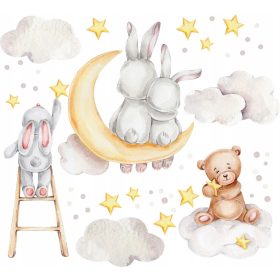  ADESIVI MURALI ORSI NUVOLE 50x100cm MC